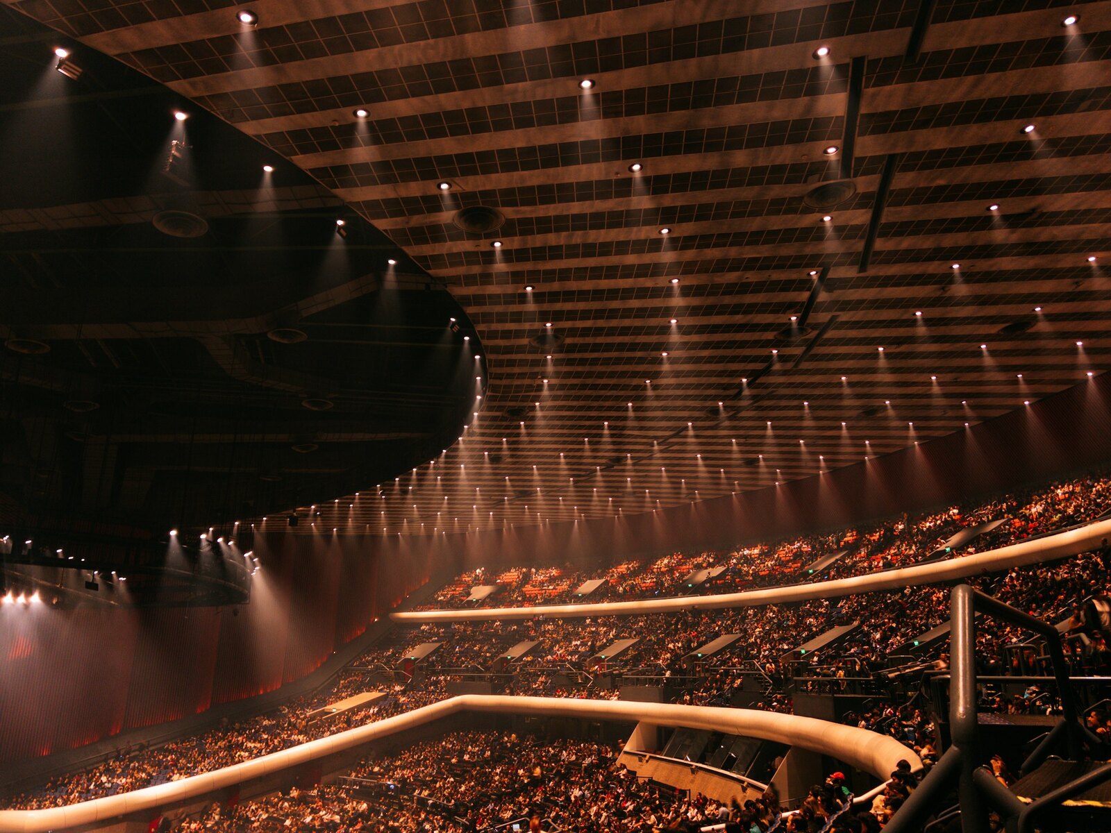 A concert hall stage set for a recital